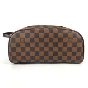 LOUIS VUITTON Authentic Brown Damier Canvas Pouch
